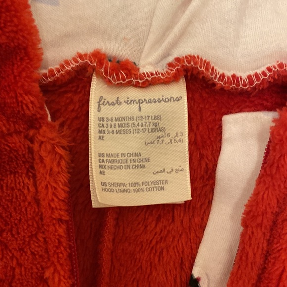 Fleece Christmas Baby Onesie - Picture 5 of 6